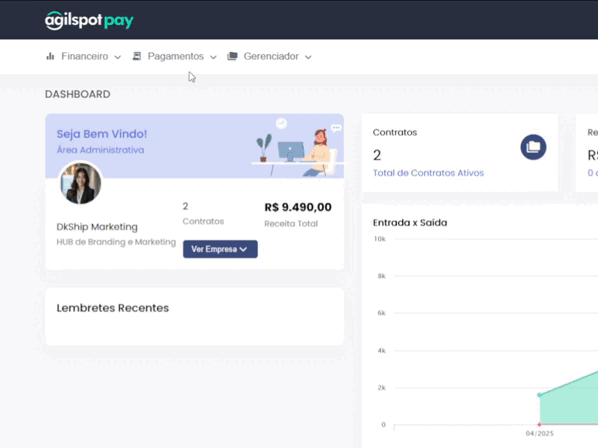 Funcionalidade de Cobranças AgilSpot Pay